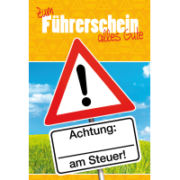 Führerschein  Glückwunschkarte mit Umschlag...