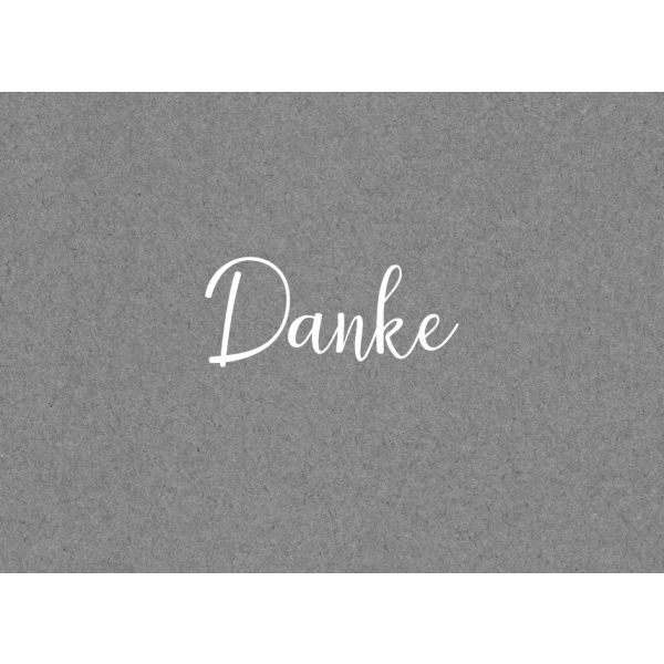 Danksagung - 5 Karten mit Umschlag im Topper - weißer Schriftzug