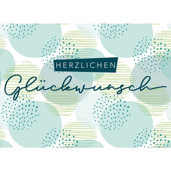 Allgemeine Wünsche Gutscheinkarte mit Umschlag  Herzlichen Glückwunsch