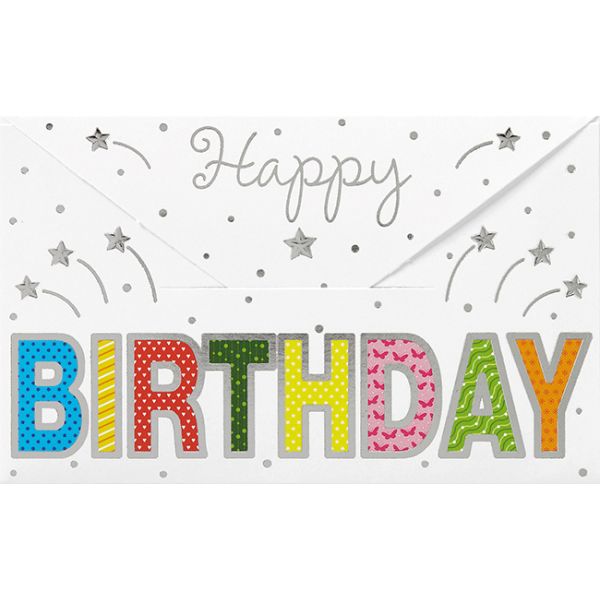 Geburtstag Geldgeschenkkarte mit Umschlag  Happy Birthday