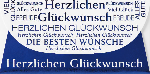 Allgemeine Wünsche - Geldkarte - Geldhülle im Format 10 x 20 cm