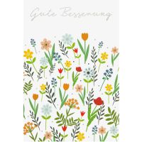 Genesung Grußkarte mit Umschlag  Blumen Gute Besserung