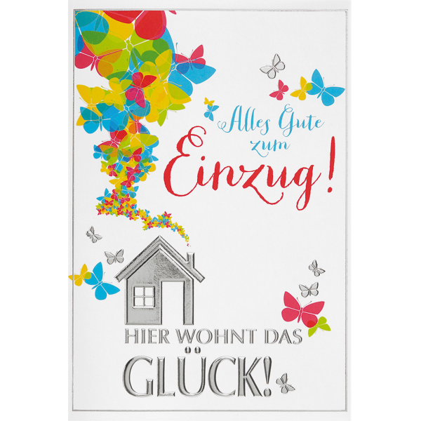 Neues Heim Einzug Umzug Glückwunschkarte mit Umschlag  Alles Gute zum Einzug