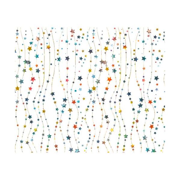 Geschenkpapier Weihnachten Röllchen 70x150cm Sternenfunkeln weiß