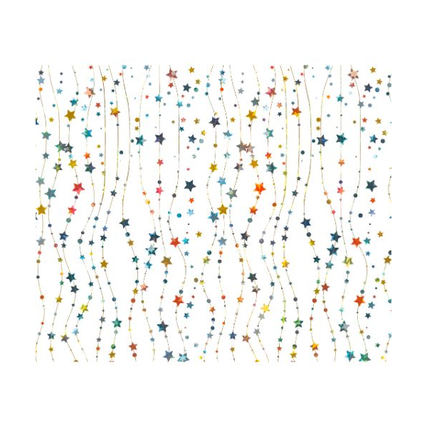 Geschenkpapier Weihnachten Röllchen 70x150cm Sternenfunkeln weiß