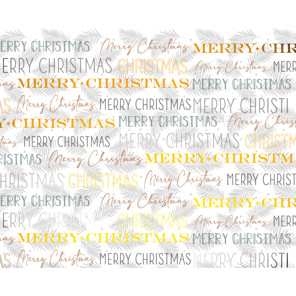 Geschenkpapier Weihnachten - Röllchen 70x150cm - White Festival