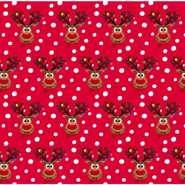 Geschenkpapier Weihnachten Röllchen 70x150cm Funny Christmas Elche