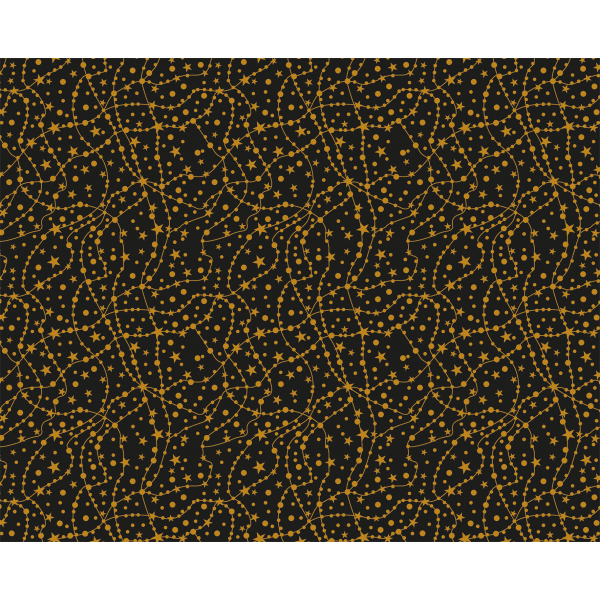 A Geschenkpapier Weihnachten Röllchen 70x150cm Sternenkette schwarz