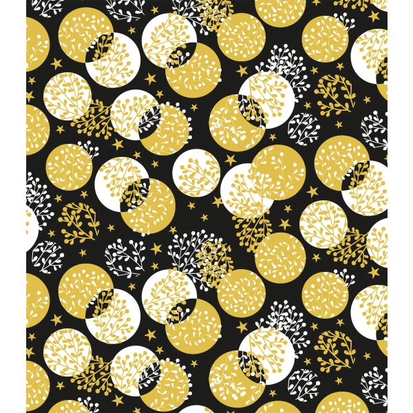 A Geschenkpapier Weihnachten Röllchen 70x150cm Elegant Christmas schwarz-gold