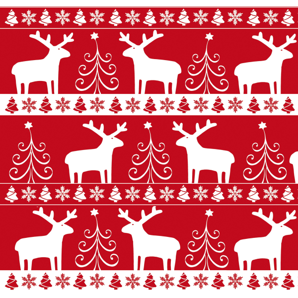 Geschenkpapier Weihnachten Röllchen70x150cm Elche rot-weiß