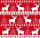 Geschenkpapier Weihnachten - Röllchen 70x150cm - Elche rot