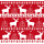 Geschenkpapier Weihnachten Röllchen70x150cm Elche rot-weiß