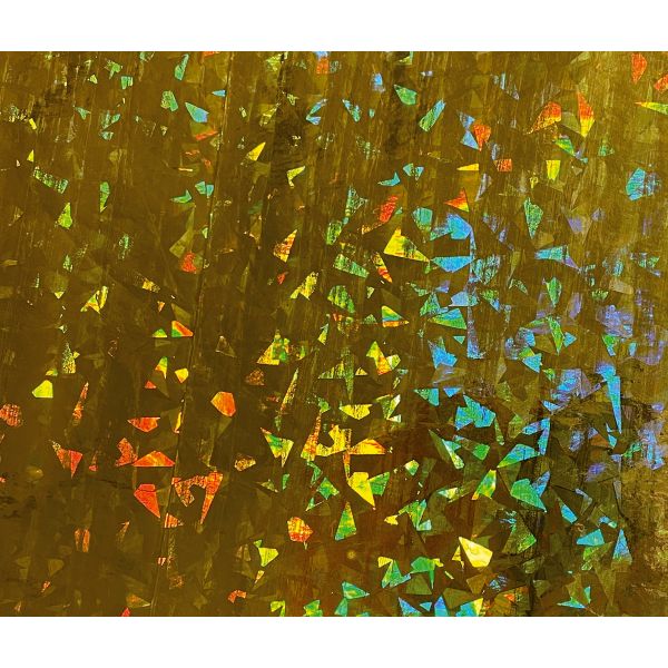 Geschenkpapier Weihnachten Röllchen 70x150cm Holopraphisch gold