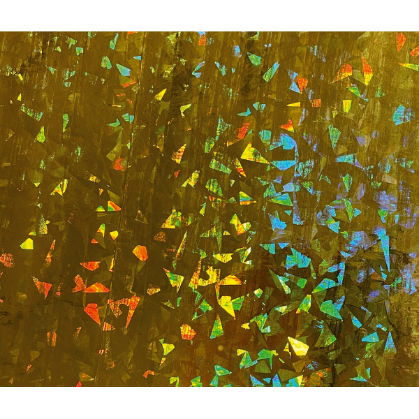 Geschenkpapier Weihnachten Röllchen 70x150cm Holopraphisch gold