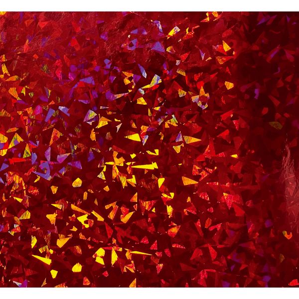 Geschenkpapier Weihnachten Röllchen 70x150cm rotes holopraphisches Papier