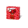 Tasche CD-Format Funny Christmas Rudolf Rentier rot-weiß Geschenktüte Weihnachten