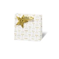 Weihnachten Geschenktüte Tasche CD-Format  Gold...