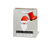 Tasche Weihnachten im Buch-Format A5 -  Cool Santa