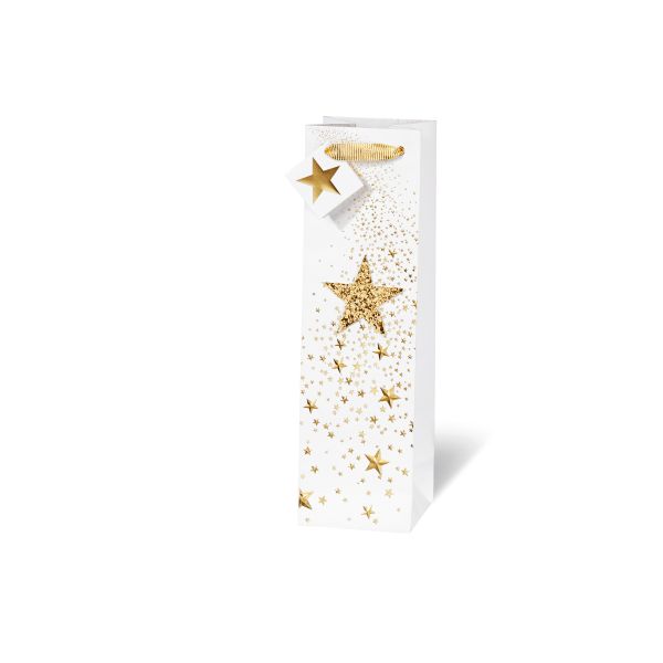 Weihnachten - Tasche - Flaschentüte - Weintasche - Glitter Star
