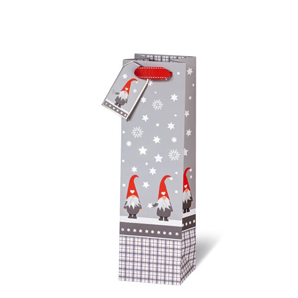 A - Weihnachten  Geschenktüte Flasche Wichtel