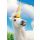 Ohne Text Premium Line Glückwunschkarte mit Briefumschlag Pferd Regenbogen Partyhut Einhorn