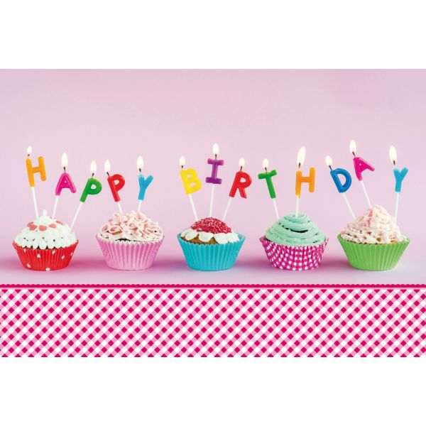 Geburtstag Glückwunschkarte mit Briefumschlag Cupkakes Happy Birthday