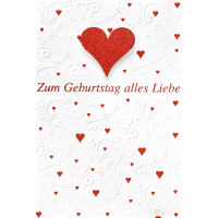 Geburtstag Glückwunschkarte mit Umschlag Herzen...