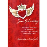 A - Geburtstag  Glückwunschkarte mit Umschlag Herz...