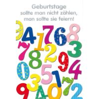 Geburtstag Glückwunschkarte mit Umschlag Zählen...