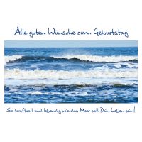 Geburtstag Glückwunschkarte mit Umschlag Spruch Meer...