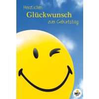 Geburtstag Glückwunschkarte mit Umschlag Smiley...