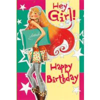 Geburtstag Glückwunschkarte mit Umschlag Girly Teen...