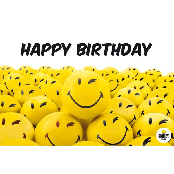 Geburtstag - Smiley - Glückwunschkarte im Format 11,5 x 17 cm mit ...