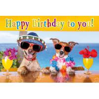Geburtstag Glückwunschkarte mit Umschlag Hunde...