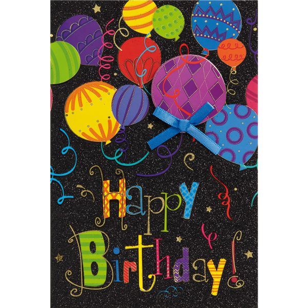 Geburtstag Collage Glückwunschkarte mit Umschlag Ballons Happy Birthday