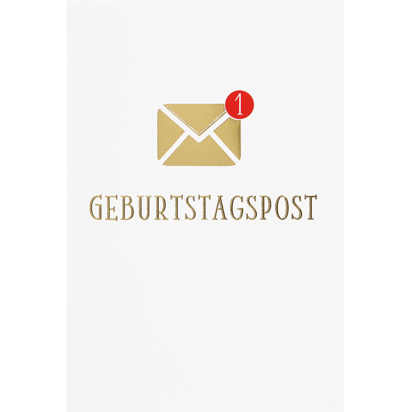 Geburtstag Glückwunschkarte mit Umschlag Brief Geburtstagspost