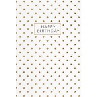 Geburtstag Glückwunschkarte mit Umschlag Tupfen Gold...