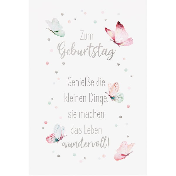 Geburtstag - Glückwunschkarte im Format 11,5 x 17 cm mit Briefumschlag
