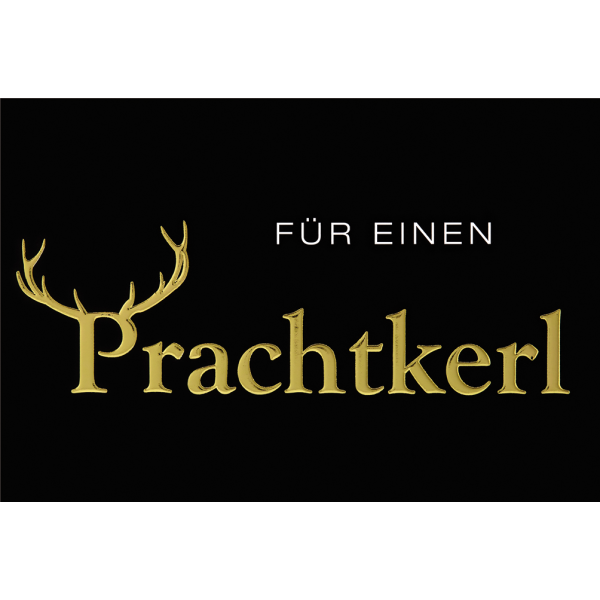 Geburtstag unverpackte Glückwunschkarte mit Umschlag Für Einen Prachtkerl Hirsch Jäger Jagd