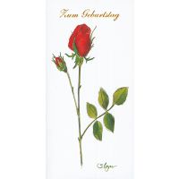 Geburtstag - Glückwunschkarte mit Briefumschlag -...