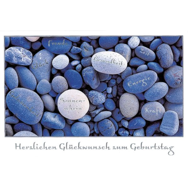Geburtstag Glückwunschkarte mit Briefumschlag Maritim Steine