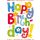 Geburtstag Glückwunschkarte mit Umschlag Bunte Buchstaben Happy Birthday
