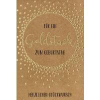 Geburtstag Goldstück Glückwunschkarte mit...