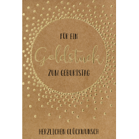 Geburtstag Goldstück Glückwunschkarte mit...