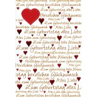 Geburtstag Collage Herzen Glückwunschkarte mit...
