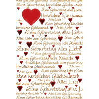 Geburtstag Collage Herzen Glückwunschkarte mit...