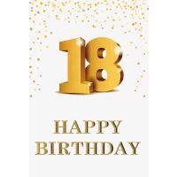 18. Geburtstag  Glückwunschkarte mit Umschlag 18...
