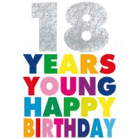 A 18. Geburtstag  Glückwunschkarte mit Umschlag 18...