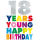 A 18. Geburtstag  Glückwunschkarte mit Umschlag 18 Happy Birthday