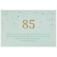 85. Geburtstag  unverpackte Glückwunschkarte mit...